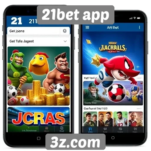 Variedade de jogos disponíveis no 21bet app